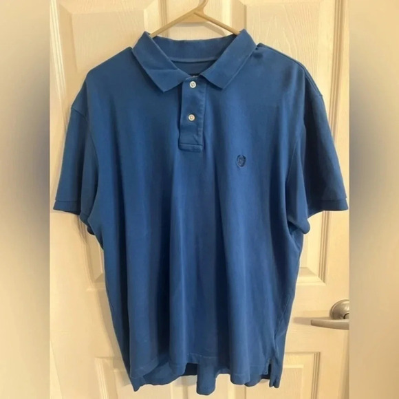 Chaps Mens Blue Stretch Polo‎ Shirt - Picture 3 of 5